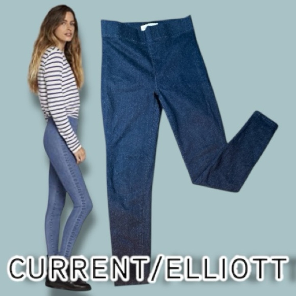 EUC Current/Elliot Pull-on Stretch Jeggings in Indigo Blue. Size Small 👖
